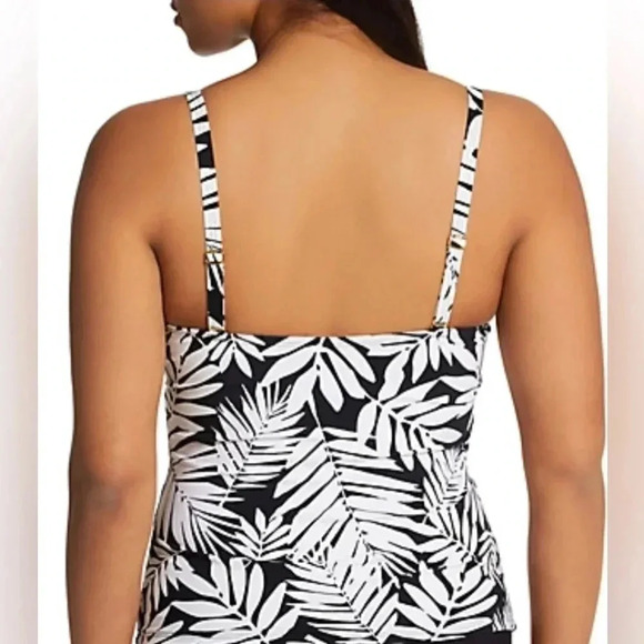 leu Rod Beattie Urban Oasis Tie Front Tankini Swim Top and Bottom - Picture 7 of 14